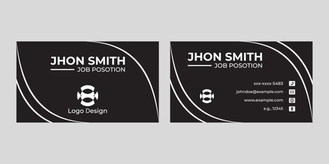 Business card design template. Visiting card for company free download.