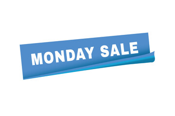 Monday sale banner vector modern sticker, label. Advertising template.
