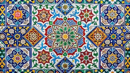Arabic Geometric Tile Patterns: Colorful Islamic Art Designs, Moroccan Tiles, Zellige,  Stunning Ceramic Artwork