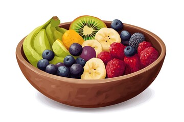 Delicious Oatmeal Bowl with Fresh Fruits - Healthy Breakfast Idea