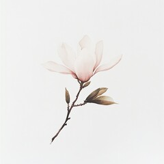 Obraz premium Delicate Watercolor Magnolia Flower