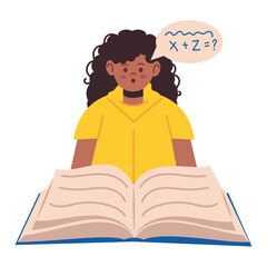 girl doing task maths