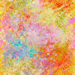 Abstract blurry painted seamless pattern in warm sunny summer tones Grunge effect Grainy multicolor background