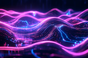 Colorful sound wave. Voice, audio energy concept, background
