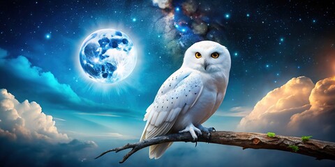 Mystical Moonlit Owl: Symbol of Wisdom and Fortune