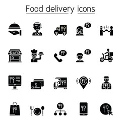 Electricity icons set in thin line style