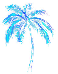 Obraz premium PNG Palm tree neon illustration chandelier.