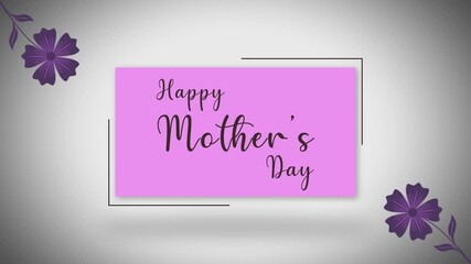 Banner Happy Mothers day horizontal video