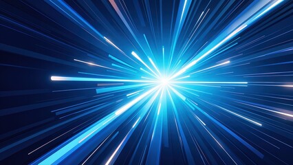 Obraz premium Blue beam speed and passion