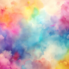 Abstract Watercolor Painting. Colorful and Dreamy