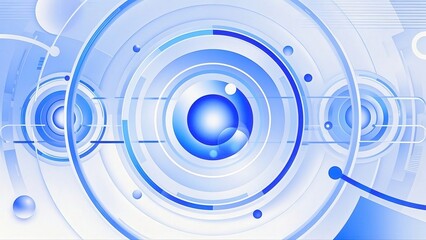 Obraz premium Technological blue circular background image