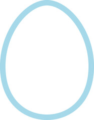 Simple line pastel colored egg icon.
Thick line easter egg outline flat vector. 
Transparent background.