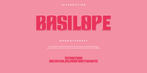 Basilope old font, vintage type alphabet or typeface, typography. ABC letters and signs, vector illustrator