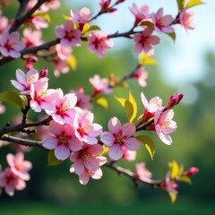 Obraz premium Schima Wallichii tree branches with blooming flowers, blossoms, nature, schima