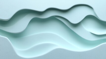 Abstract Light Blue Wave Pattern Design