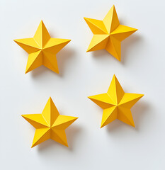 Obraz premium yellow stars on a white background