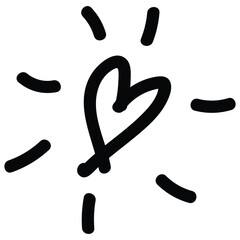  heart line art doodle.  Hand drawn hearts. Hand drawn love symbol collection. 