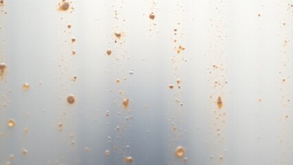 Aluminum surface with scattered rust spots, creating a patchy, uneven texture with varying shades of brown and orange, showcasing natural decay.