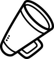 Announcement doodle vector icon and illustration