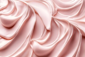 Obraz premium Soft and Swirling Pastel Cream Texture for Dessert and Skincare Themes with Copy Space