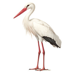 Obraz premium Elegant White Stork Illustration 