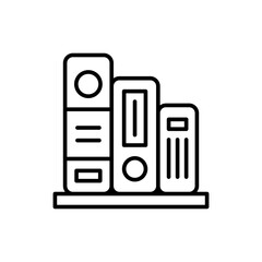 Catalog archive outline icons, minimalist vector illustration ,simple transparent graphic element .Isolated on white background