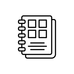 Catalog book outline icons, minimalist vector illustration ,simple transparent graphic element .Isolated on white background