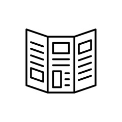 Flyer catalog outline icons, minimalist vector illustration ,simple transparent graphic element .Isolated on white background