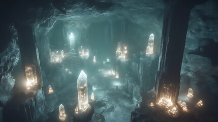 Luminous Crystal Cave A Mystical Underground Realm