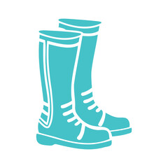 snow boots silhouette and vector art for winter fashion graphics