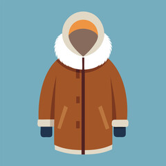 winter coat vector art for stylish cold-weather designs