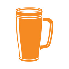 thermal insulated mug silhouette vector design for coffee and tea themes