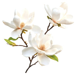 Fototapeta premium PNG Magnolia flower bouquet flowers blossoms petals.
