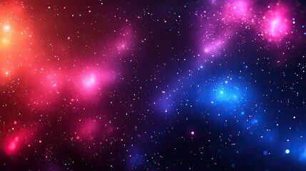 Obraz premium Abstract Cosmic Nebula with Pink and Blue Hues