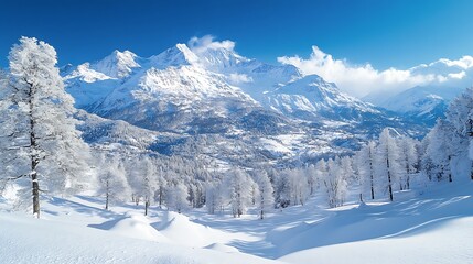 Breathtaking Winter Mountain Scenery