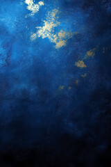 Fototapeta premium Abstract texture in blue and gold celebrating europe day design concept. Vertical banner. Copy space. Watercolor illustartion