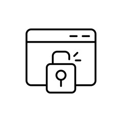 Data leak outline icons, minimalist vector illustration ,simple transparent graphic element .Isolated on white background