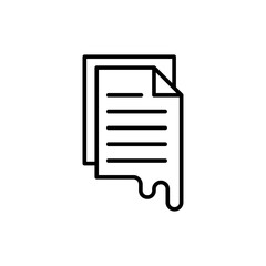 Data leak outline icons, minimalist vector illustration ,simple transparent graphic element .Isolated on white background