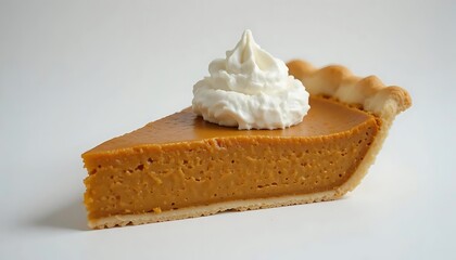 A Delicious Slice of Pumpkin Pie with Whipped Cream