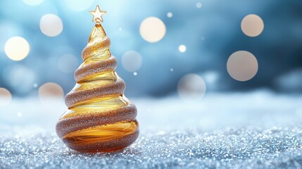 Glass Spiral Christmas Tree Winter Sparkle Decor