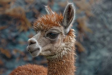 Obraz premium alpaca llama baby animal perfect portrait