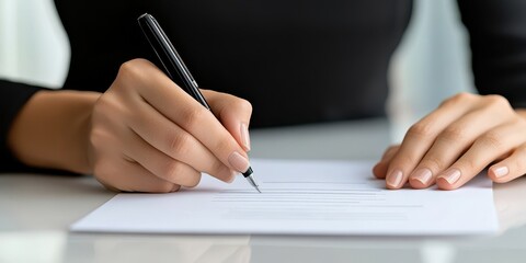 Confident woman reviewing her loan approval, embodying empowerment and financial independence.