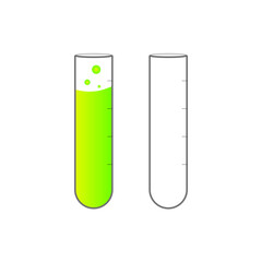 test tube icon set with one filled and other empty vector illustration