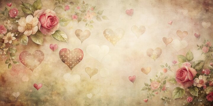 Romantic Floral Heart Design, Perfect for Wedding Invitations or Valentines Day Cards