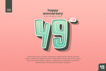 Number 49 logo icon design, 49th birthday logo number, anniversary 49