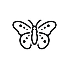 Obraz premium Black line icon for butterfly