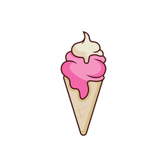 ice cream vector concept logo template design