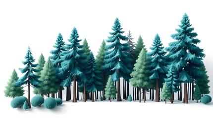 Obraz premium christmas tree with snow against white background