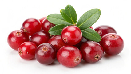 red crane berries isolated on white background
