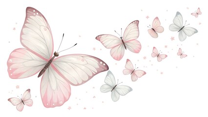butterfly on pink background